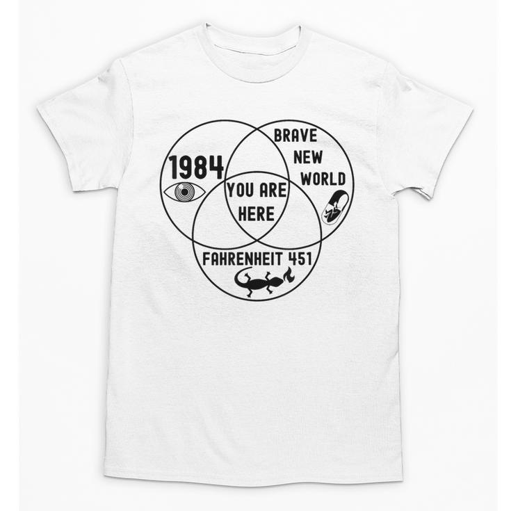 You Are Here Dystopian Venn Diagram English Teacher Bk Unisex T-Shirt