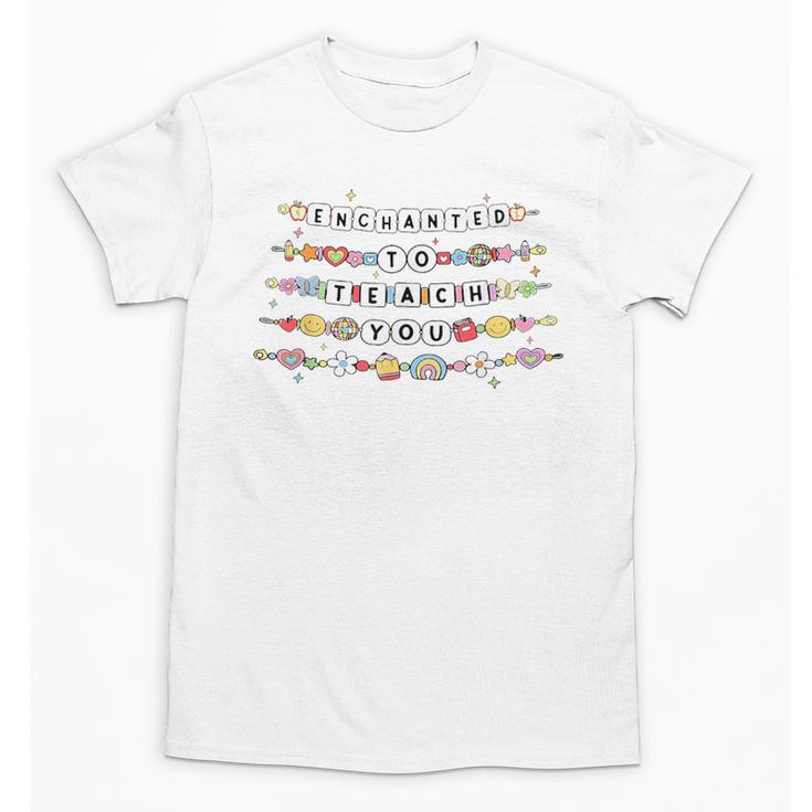 Enchanted To Teach You Friendship Bracelet Teacher Girl Kids Unisex T-Shirt
