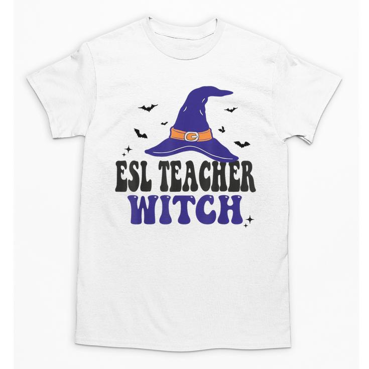 ESL Teacher Witch Halloween Matching Group Costume Unisex T-Shirt