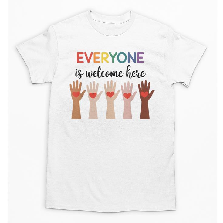 Everyone Is Welcome Here Idaho Teacher Unisex T-Shirt