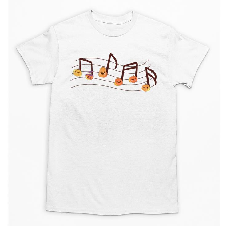 Fall Music Teacher Halloween Pumpkin Music Note Fall Teacher Unisex T-Shirt