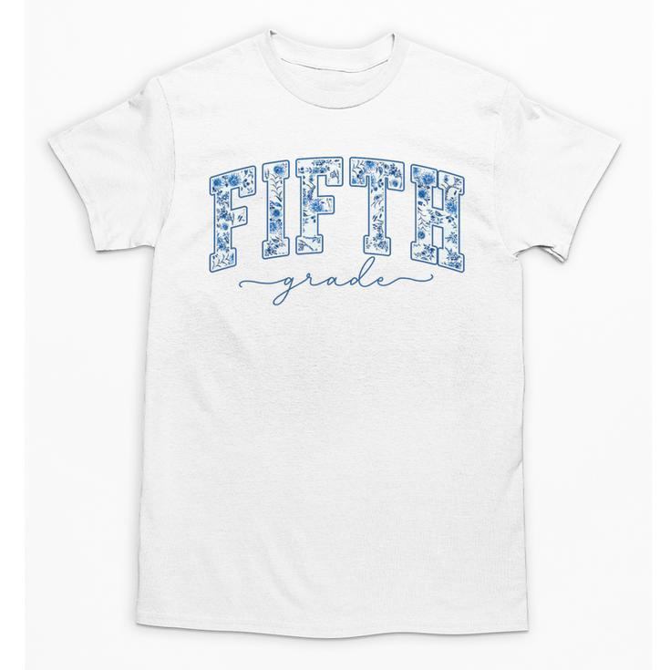 Fifth Grade Toile De Jouy Back To School Teachers Kids Unisex T-Shirt