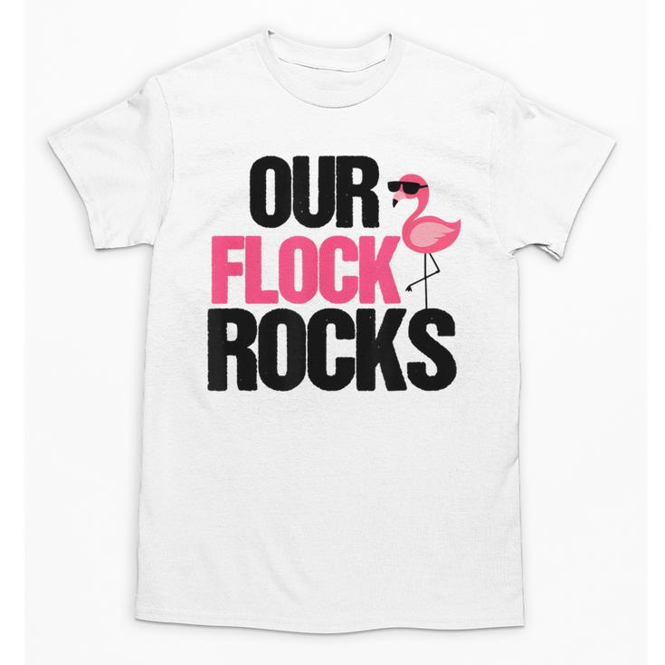 Our Flock Rocks Flamingo Mother's Day Teacher Unisex T-Shirt