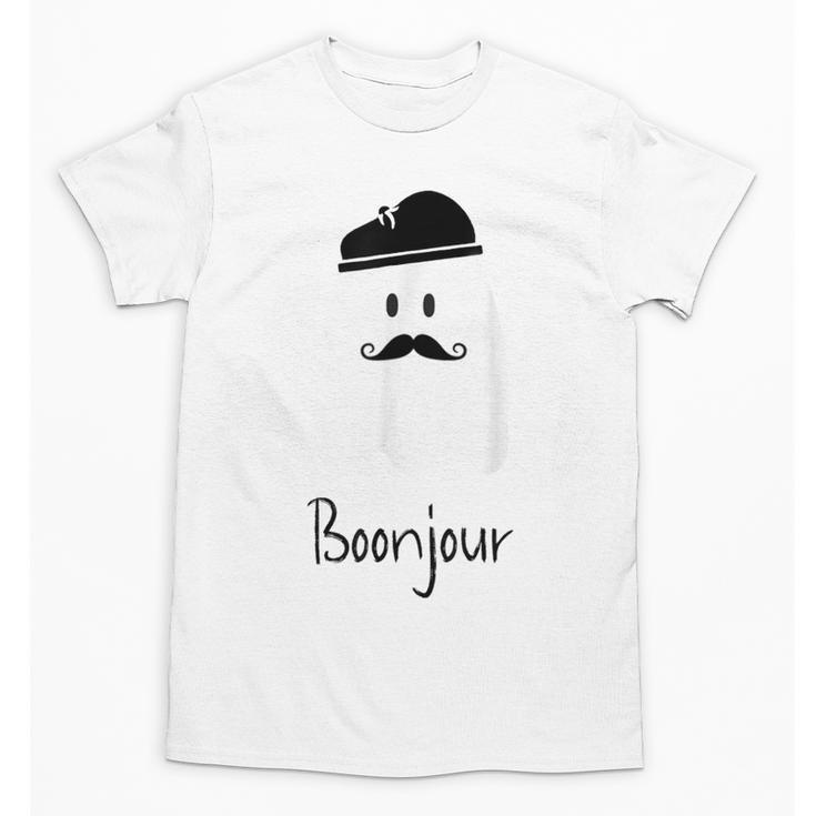 French Teacher Halloween Bonjour Ghost Unisex T-Shirt