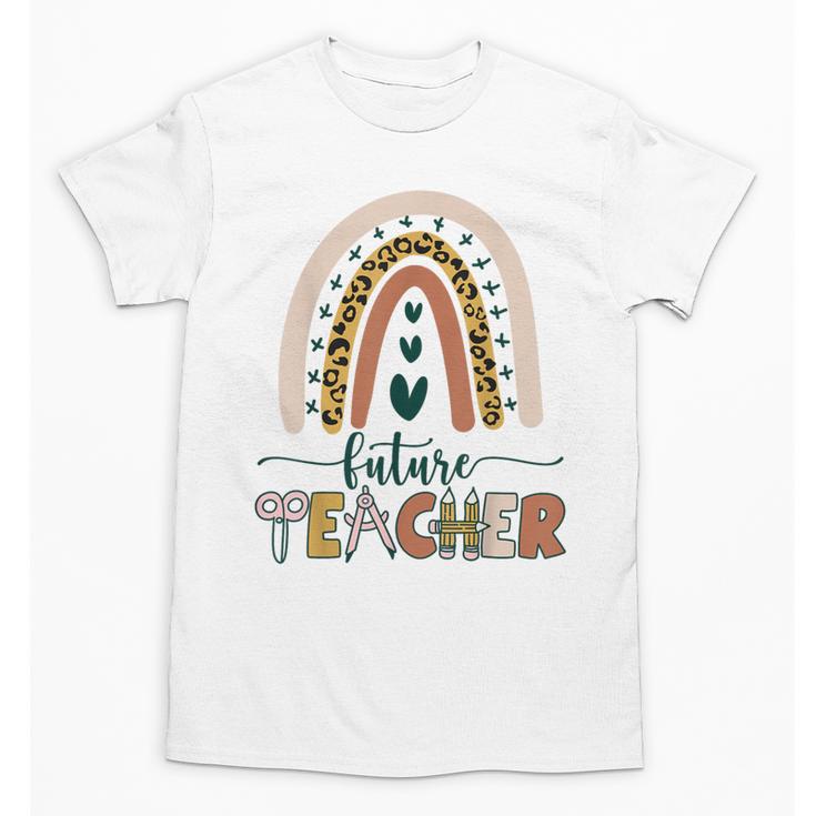 Future Teacher Boho Rainbow Leopard New Grad Student Unisex T-Shirt