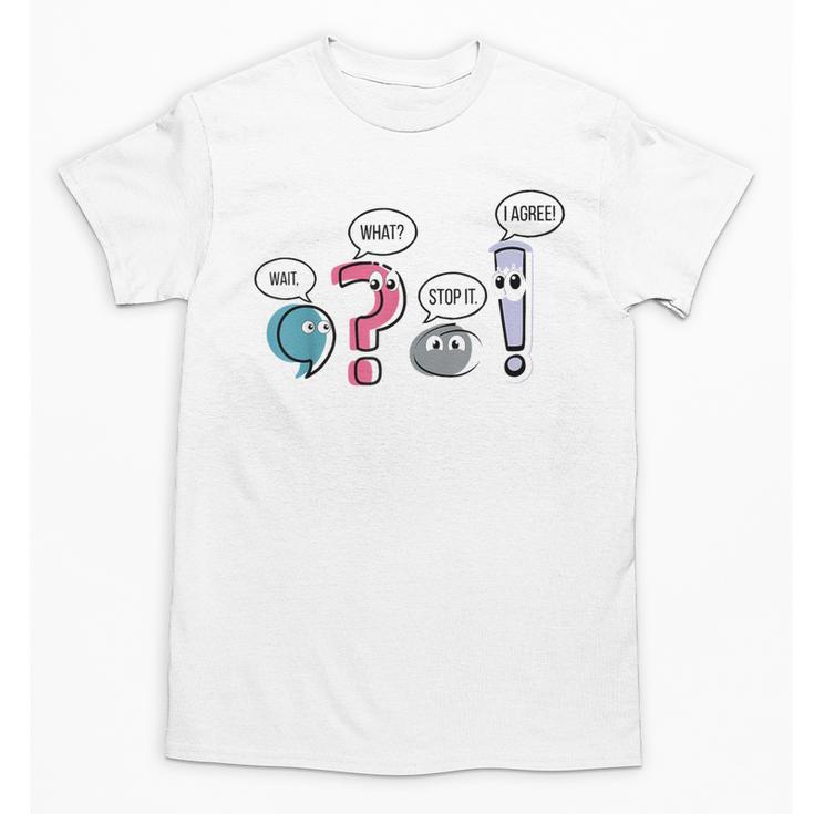 Grammar Teacher Punctuation English First Day Back To School Unisex T-Shirt