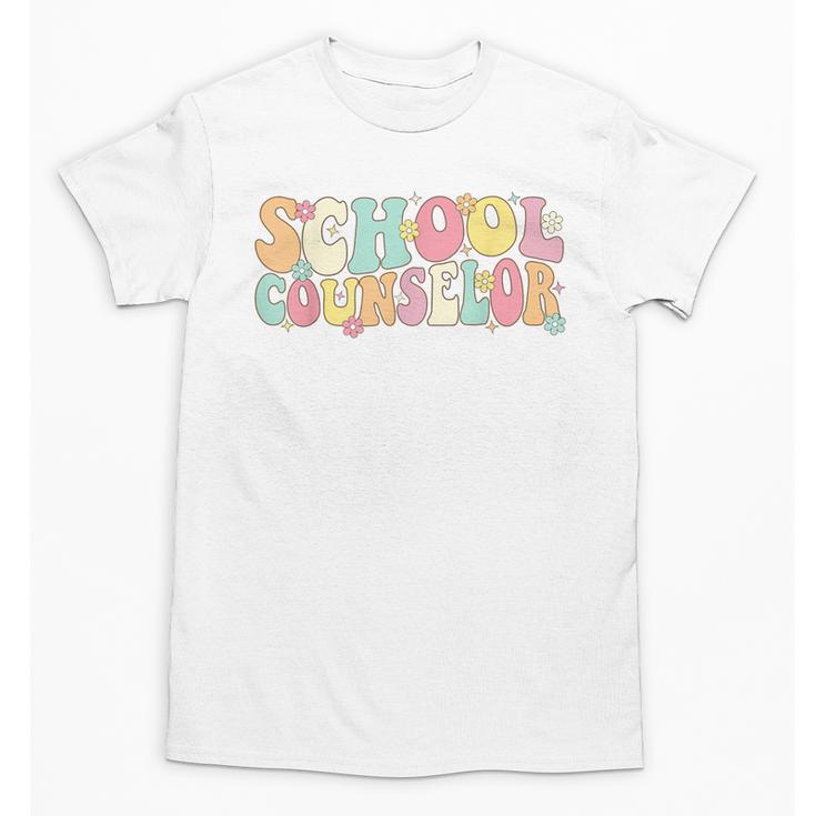 Groovy School Counselor Back To School Teacher Counseling Unisex T-Shirt