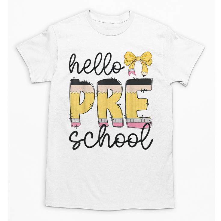 Hello Pre-K Preschool Back To School First Day Teacher Kids Unisex T-Shirt, trending gift Hello Pre-K Preschool Back To School First Day Teacher Kids Unisex T-Shirt, trending gift