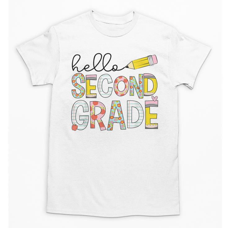 Hello Second Grade Team 2nd Grade Back To School Teacher Kid Unisex T-Shirt