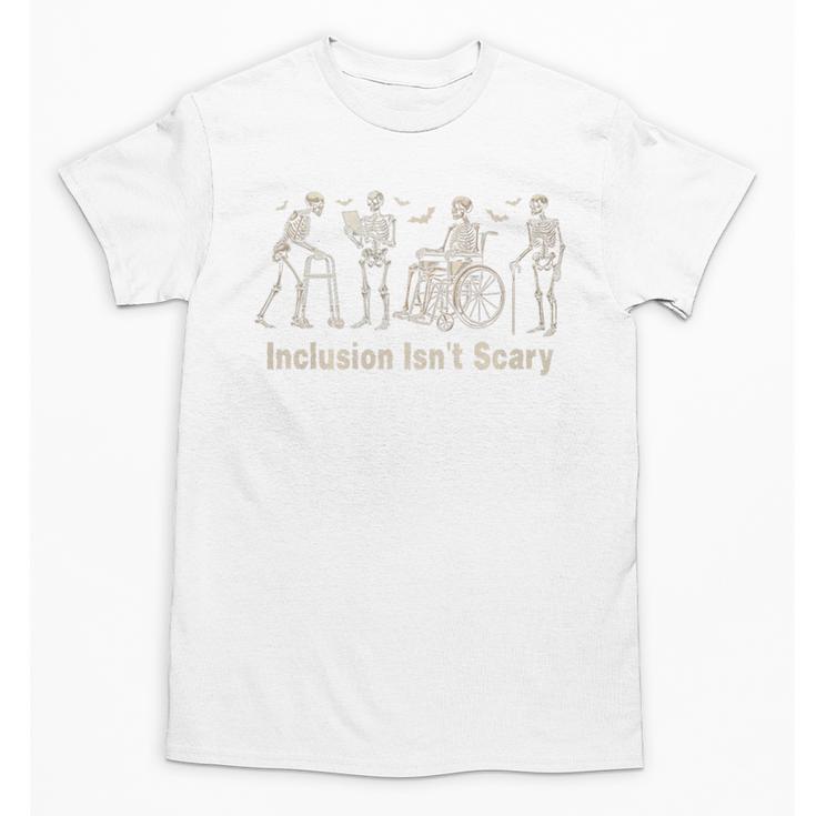 Inclusion Isn't Scary Skeleton Halloween Sped Teacher Premium Tri-Blend Unisex T-Shirt