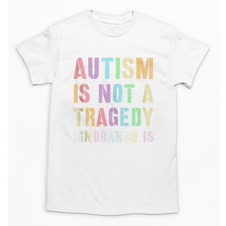 Kids AUTISM IS NOT A TRAGEDY IGNORANCE IS Proud Teacher Crew Unisex T-Shirt