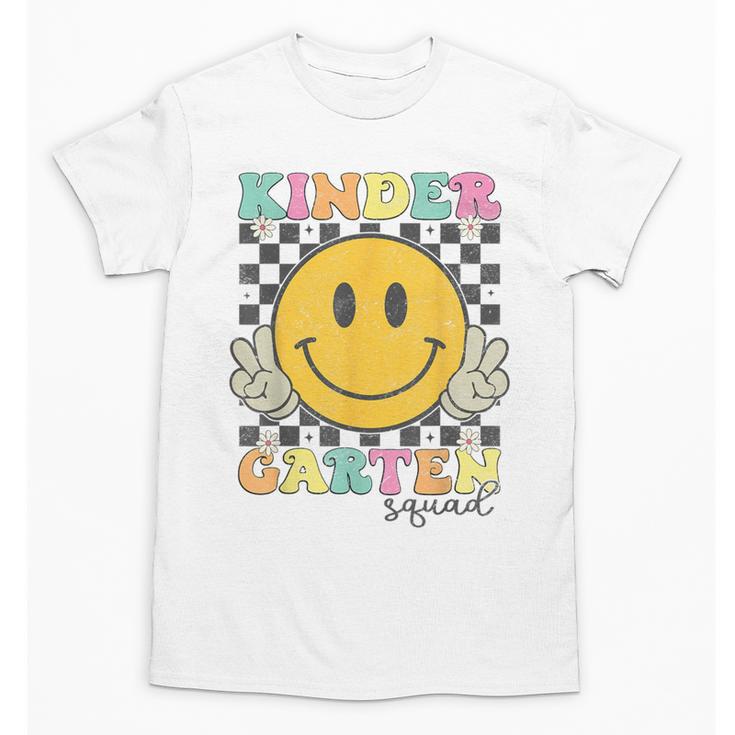 Kindergarten Squad Smile Face Teachers Kids Back To School Unisex T-Shirt