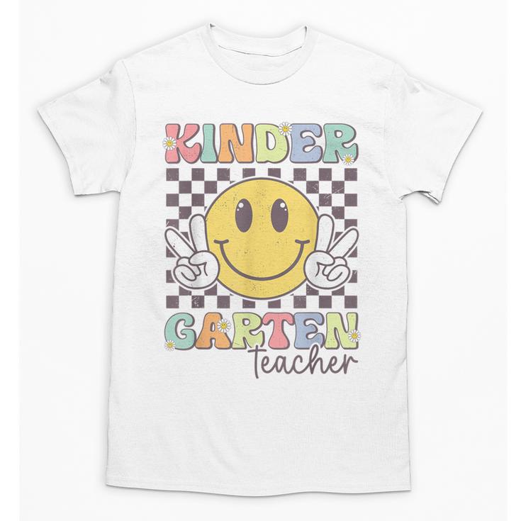 Kindergarten Teacher Team Hippie Smile Face Back To School Unisex T-Shirt