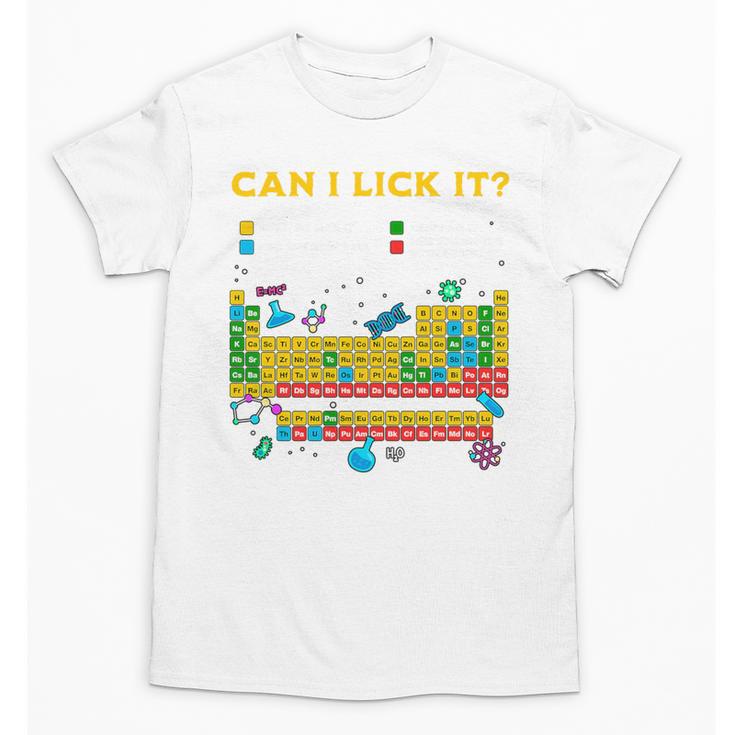 Can I Lick It Periodic Table Science Teacher Student Premium Tri-Blend Unisex T-Shirt