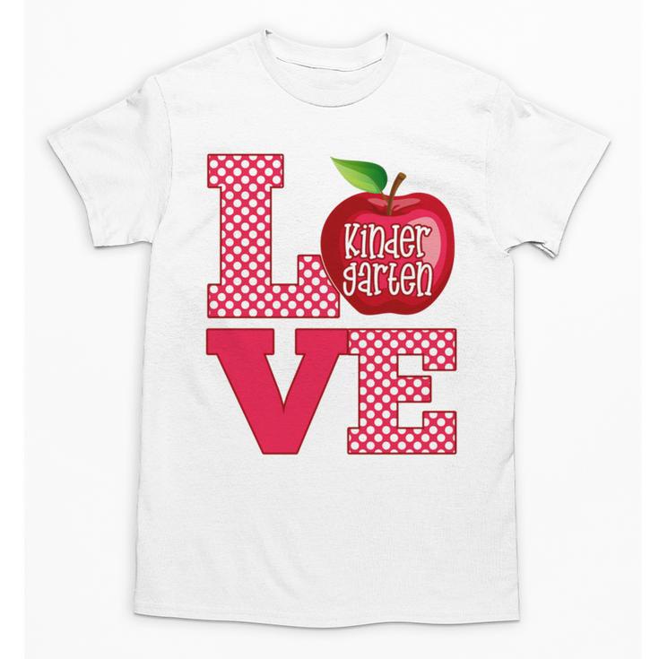 Love Kindergarten Cute Apple School Teacher Unisex T-Shirt
