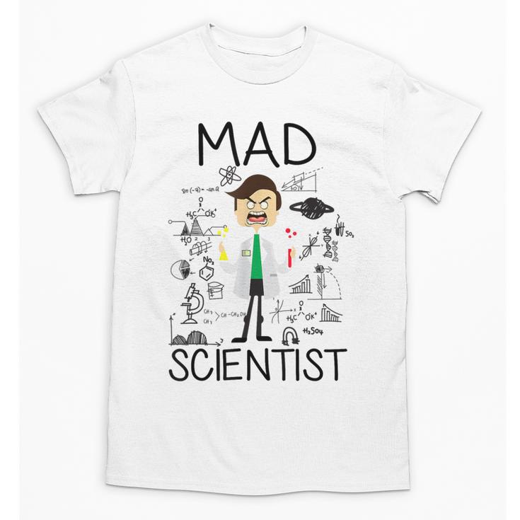 Mad Scientist Shirt Kids Boys Youth Science Teacher Unisex T-Shirt