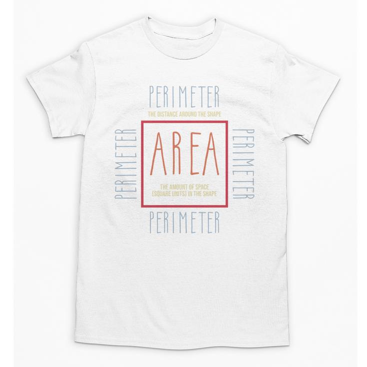 Math Teacher Area Perimeter Cool Math Math Teacher Unisex T-Shirt