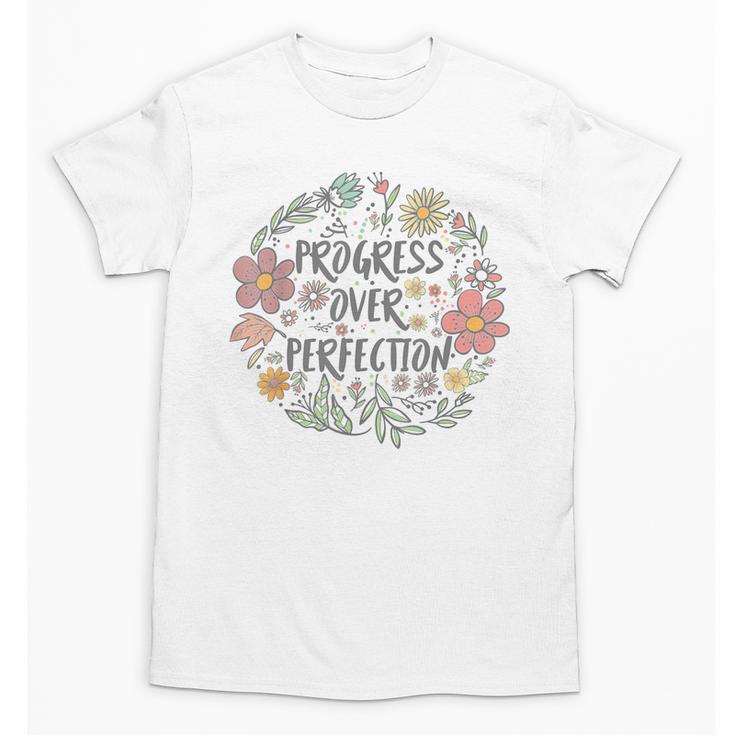 Motivational Progress Over Perfection Back To School Teacher Unisex T-Shirt