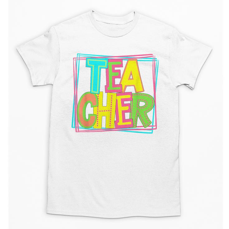 Neon Retro Teacher Cute Teacher Team New Teacher Back To Sch Unisex T-Shirt