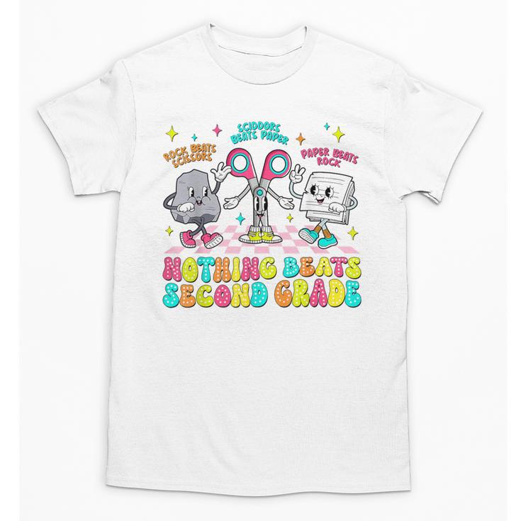 Nothing Beats 2nd Second Grade Back To School Teacher Kids Unisex T-Shirt