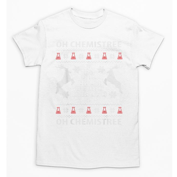 Oh Chemistree Ugly Christmas Sweater Science Student Teacher Unisex T-Shirt