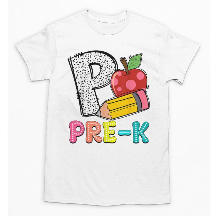 P Is For Pre-K Teacher Pencil Apple Back To School Unisex T-Shirt