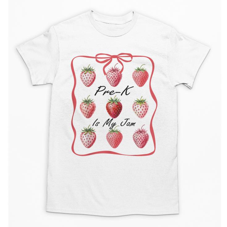 Pre K Is My Jam Teacher Team Crew Preschool Cute Strawberry Unisex T-Shirt, trending gift
