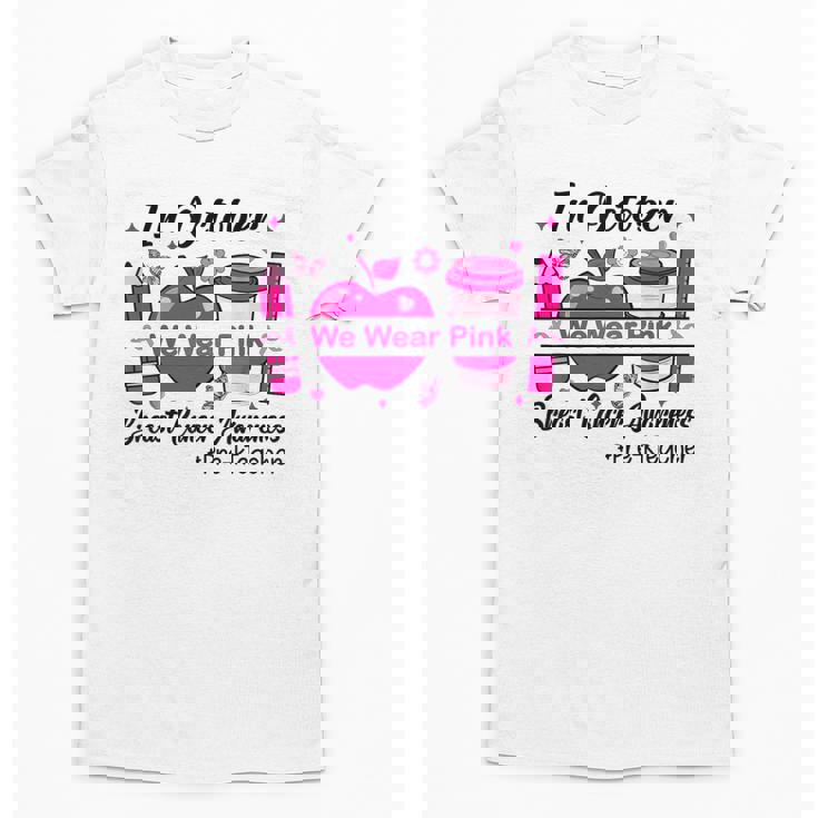 Pre-k Teacher In October We Wear Pink Breast Cancer Unisex T-Shirt
