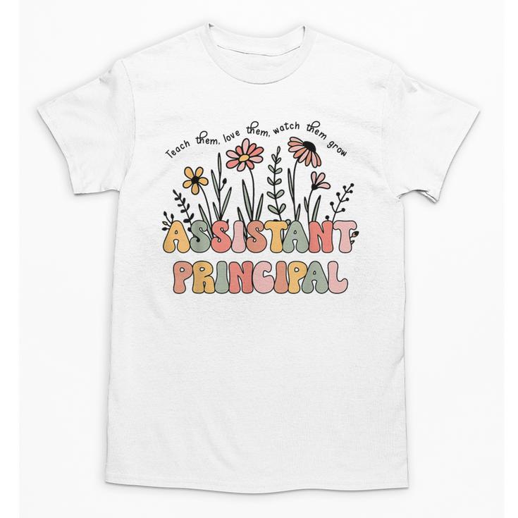 Retro Floral Assistant Principal Shirt For Teachers Day Unisex T-Shirt