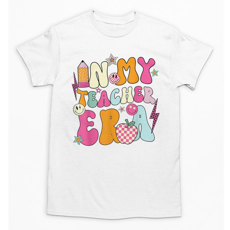 Retro Groovy In My Teaching Era Best Teacher Appreciation Unisex T-Shirt