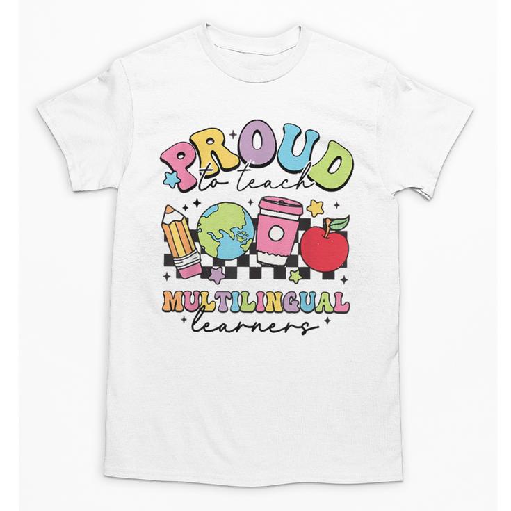 Retro Proud To Teach Multilingual Learners English Teacher Unisex T-Shirt