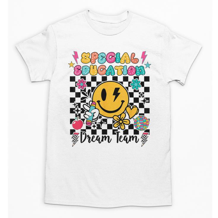 Retro Special Education Squad Groovy Dream Team Teacher Unisex T-Shirt
