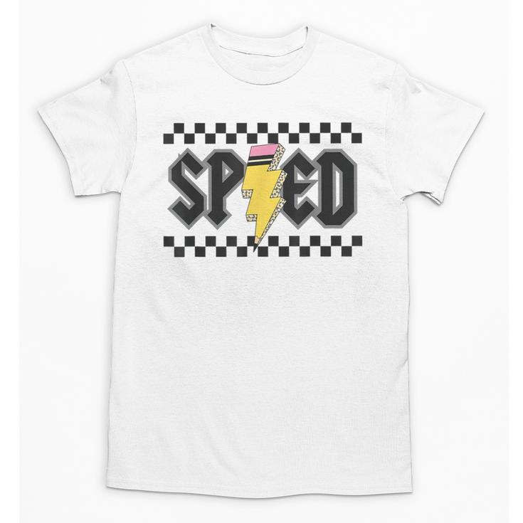 Retro SPED Teacher Pencil Lightning Bolt Back To School Unisex T-Shirt