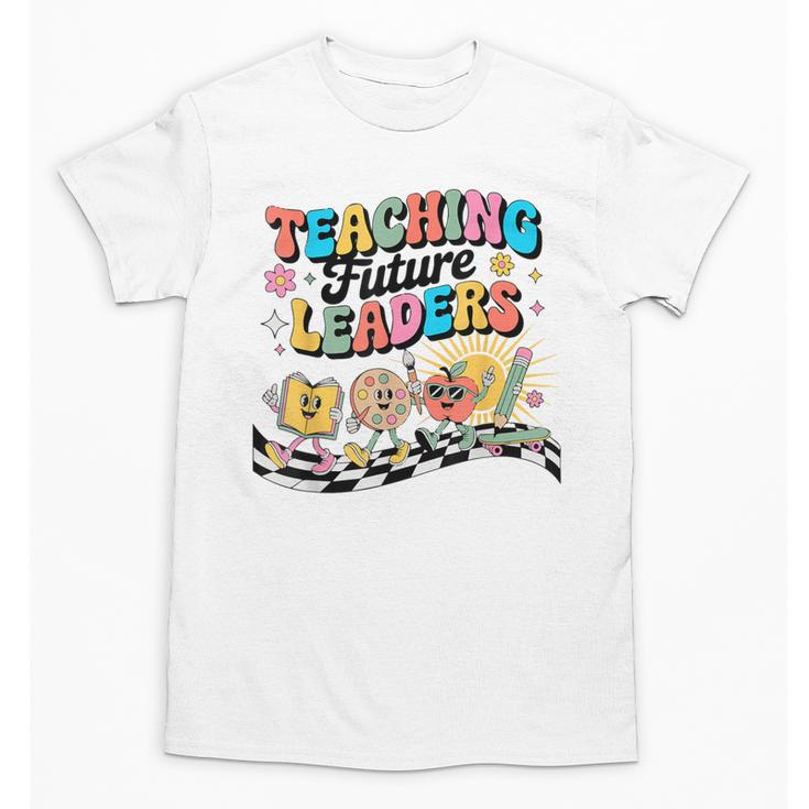 Retro Teaching Future Leaders Groovy Teacher Back To School Unisex T-Shirt