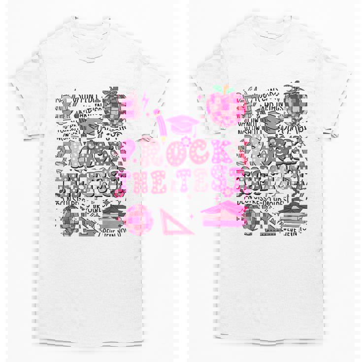 Rock The Test Testing Day Don&#x27;t Stress Do Your Best Teacher For Men Women Girls Kids Unisex T-Shirt