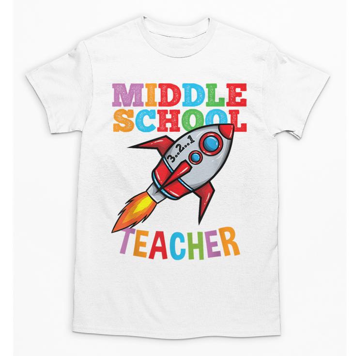 Space Middle School Teacher Back To School Men Women Kids Unisex T-Shirt