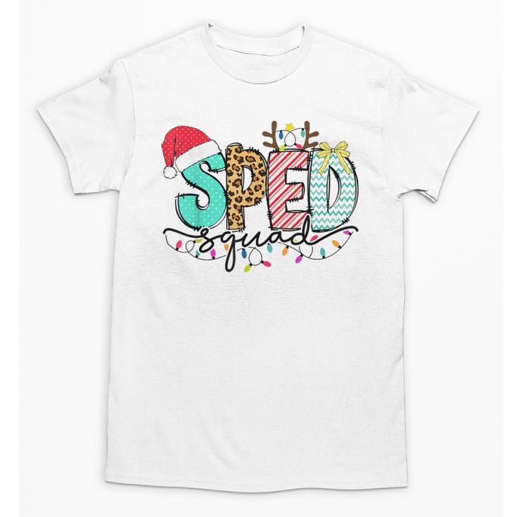 SPED Squad Special Education Teacher Autism Christmas Women Unisex T-Shirt