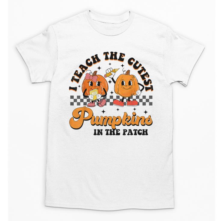 I Teach The Cutest Pumpkins In The Patch Halloween Teacher For Men Women Kids Unisex T-Shirt
