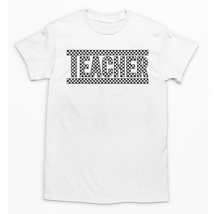 Teacher Checkered Racing  Teacher Appreciation Men Women Unisex T-Shirt
