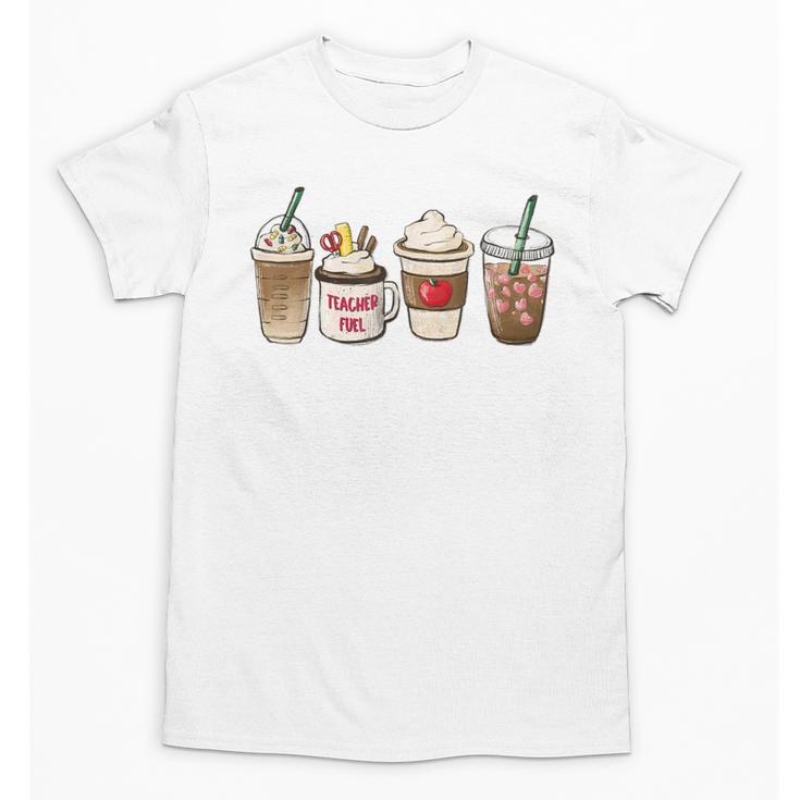 Teacher Fuel Coffee Teacher Mug Latte Iced Coffee Fall Unisex T-Shirt