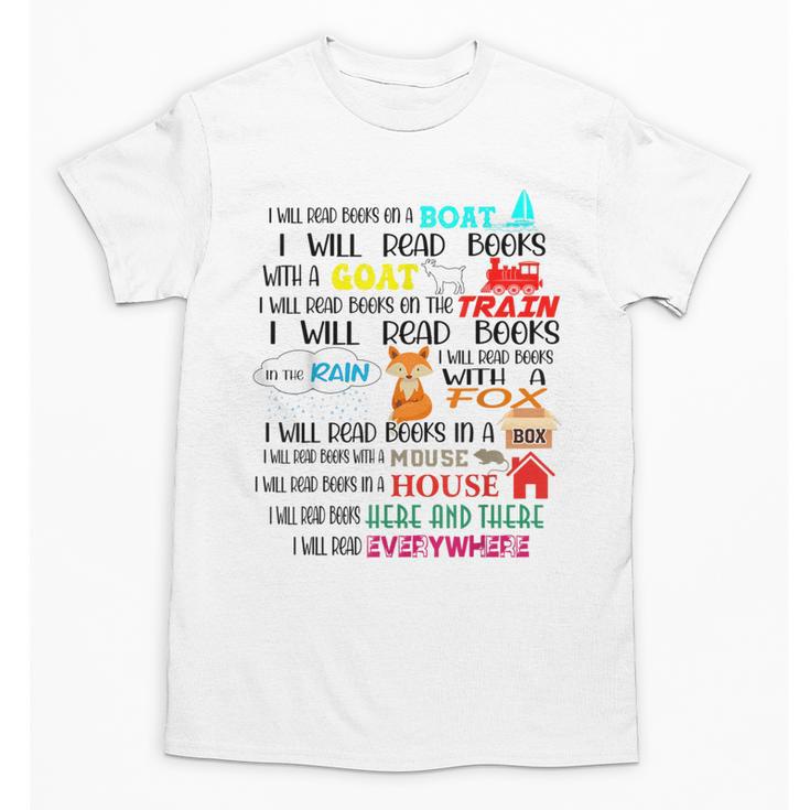 Teacher I Will Read Book On Boat Kids Women Bookworm Unisex T-Shirt