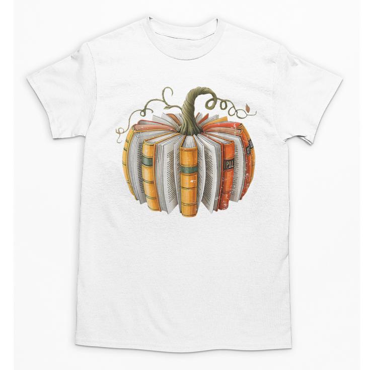 Teachers Students Fall Book Pumpkin Fall Librarians Bookworm Unisex T-Shirt