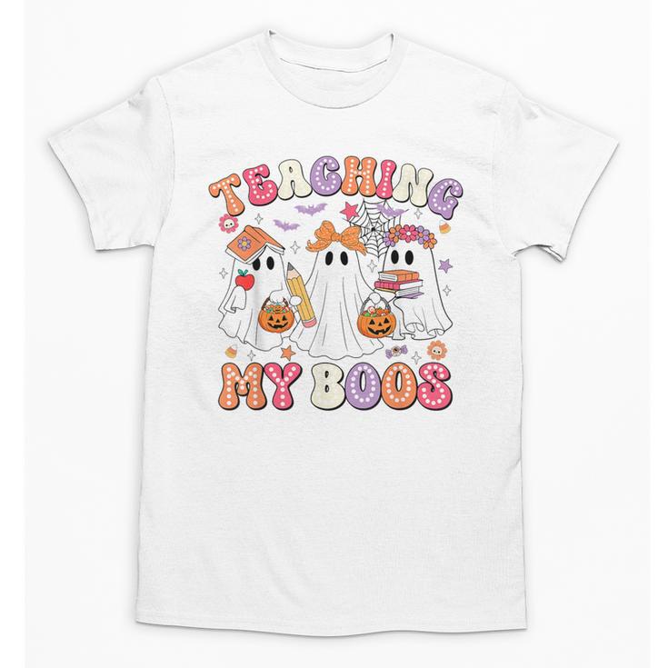 Teaching My Boos Cute Spooky Ghost Teacher Halloween Women Unisex T-Shirt
