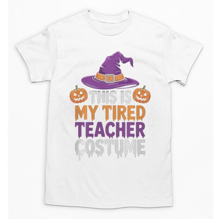 This Is My Tired Teacher Costume Halloween Premium Tri-Blend Unisex T-Shirt