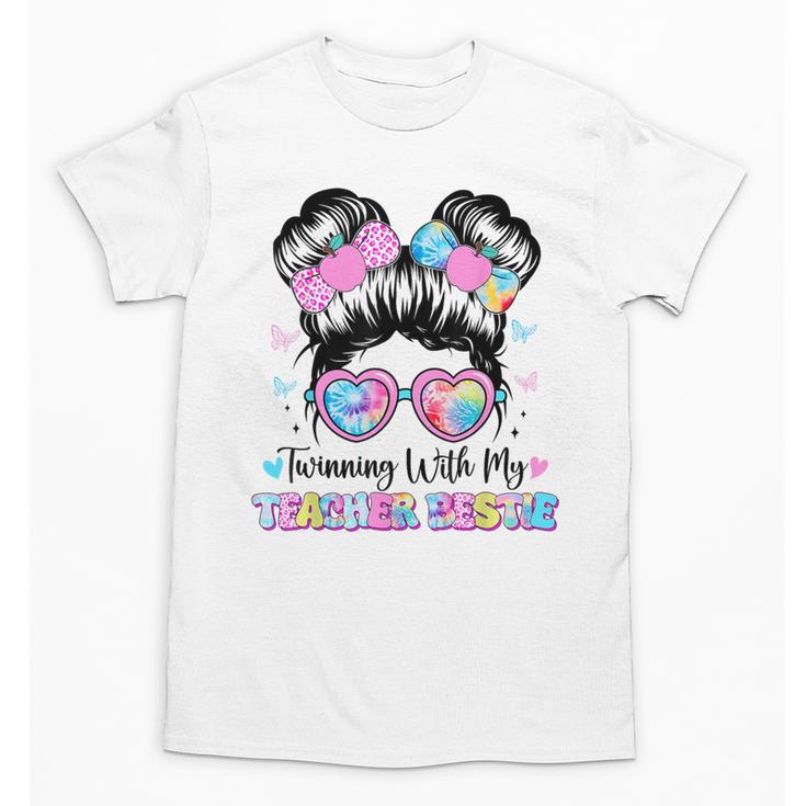 Twinning With My Teacher Bestie Twin Day Friends Teacher Unisex T-Shirt