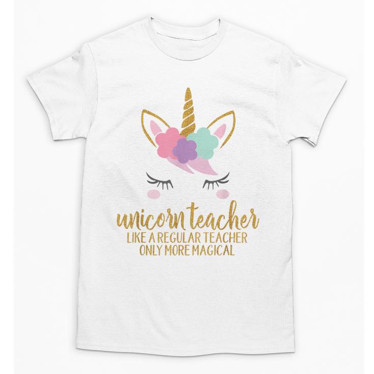 Unicorn Teacher Shirt For Women School Teacher Unisex T-Shirt