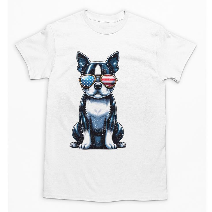 USA Flag Boston Terrier Best Dog Mom Ever 2025 Unisex T-Shirt