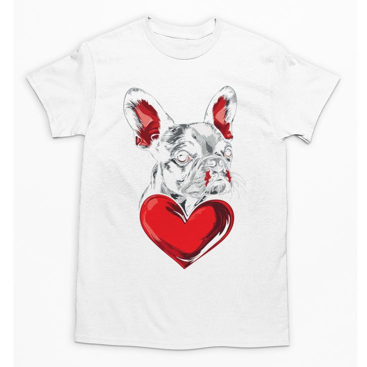 Valentine's Day Boston Terrier Dog Vector Unisex T-Shirt