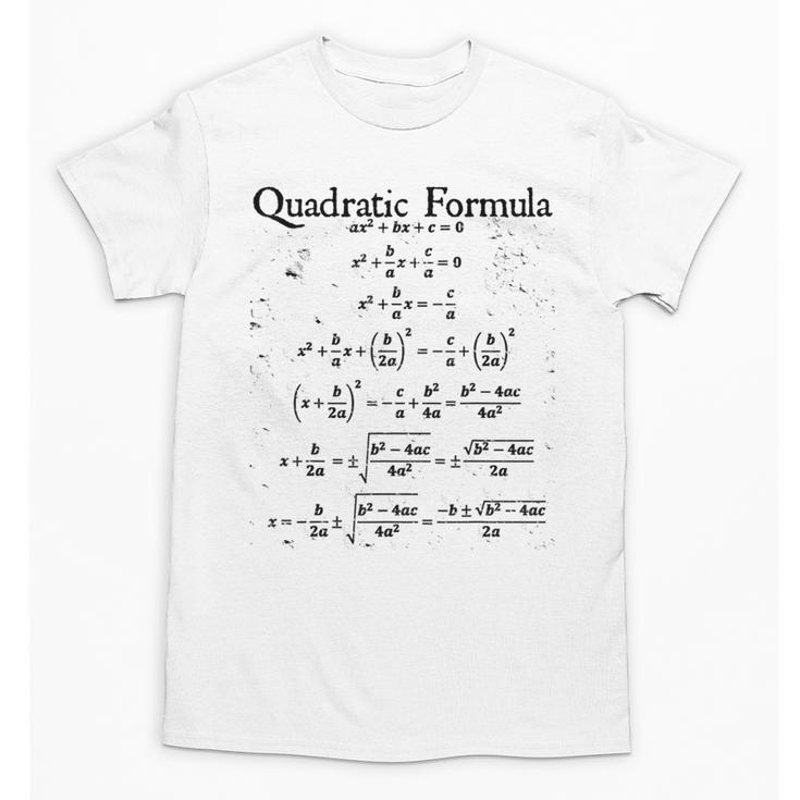 Vintage Nerdy Quadratic Formula Proof Algebra Math Teacher Unisex T-Shirt