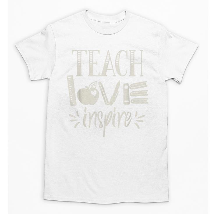 Vintage Teach Love Inspire Red For Ed Teacher Supporter Men Women Girls Kids Unisex T-Shirt